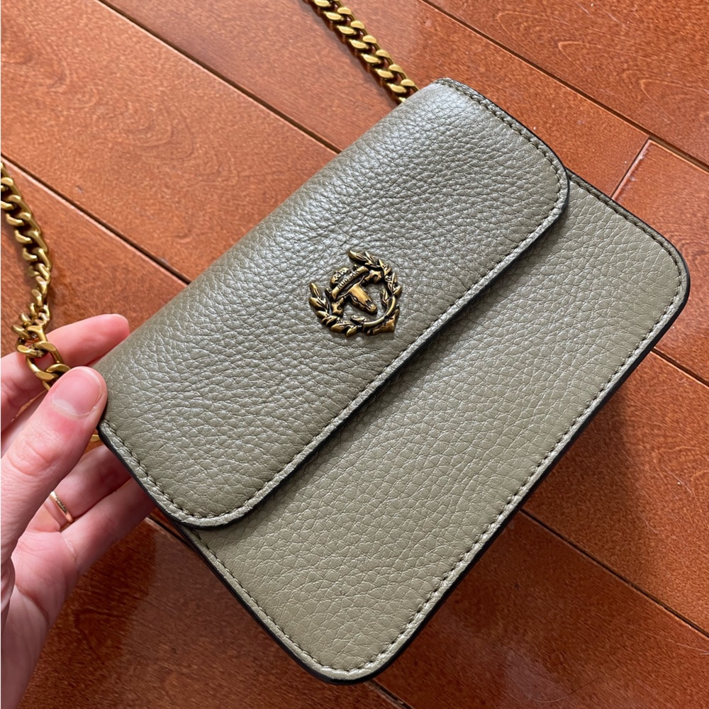 Rudsak Green Leather Brass Crossbody Small Purse